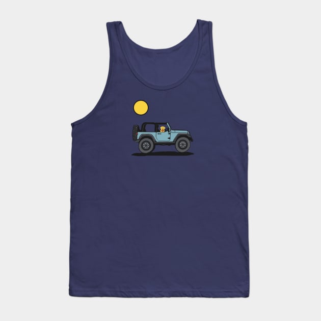 Earl Grey Wrangler with Dog Tank Top by Trent Tides